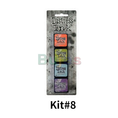 Ranger Tim Holtz Distress Ink Pad Kits, Mini Old Color Retro Stamp Pad Ink Pad 64 Colors School Office Supplies: KIT 8