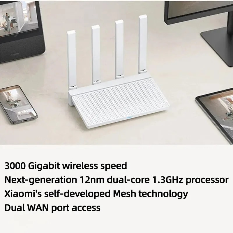 Xiaomi Router AX3000T 2.4G 5G mesh technology WiFi 6 efficient wall penetration Children Online Protection WiFi Router Repeater