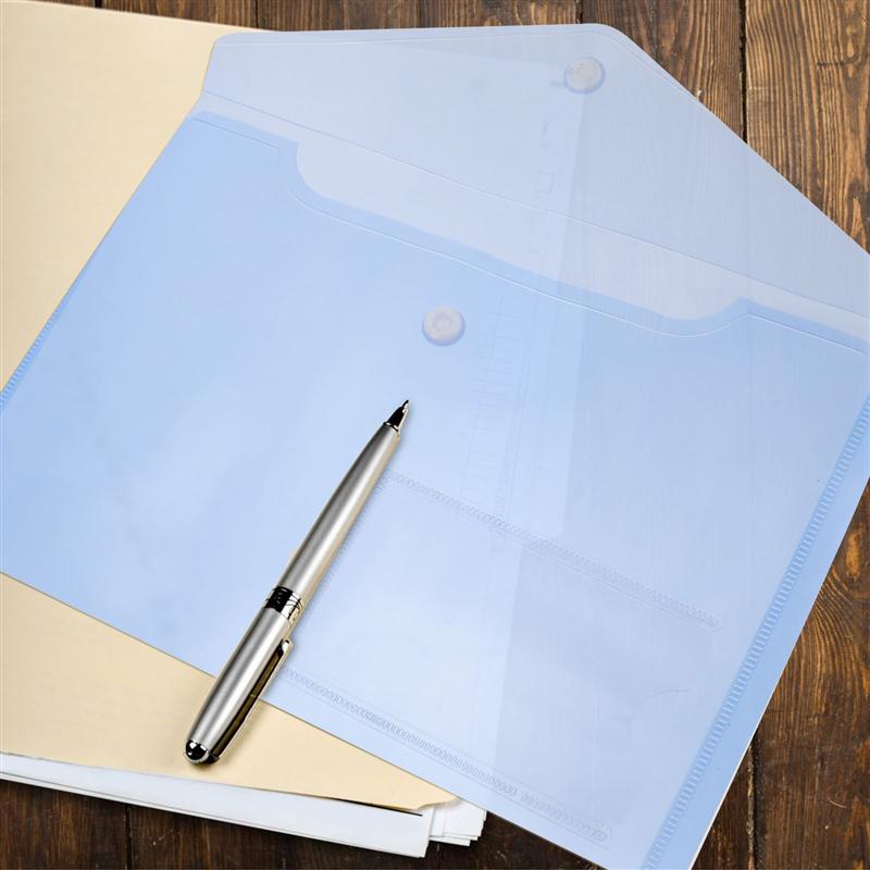 30 stk arkivtaske i plastik dokumentopbevaring til kontor med kortlomme  a5 -knappers informationsportefølje