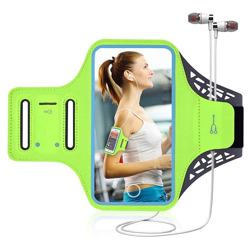 -universele waterdichte telefoonarmhouder met verstelbare houder voor sport, wandelen, fietsen, houder met vingerafdruktoets: Groente