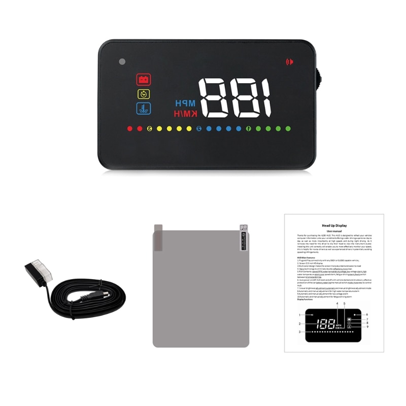 A200 Auto HUD Head-Up Display Car-styling Hud Display OBD Scanner Overspeed Warning Windshield Projector Alarm System