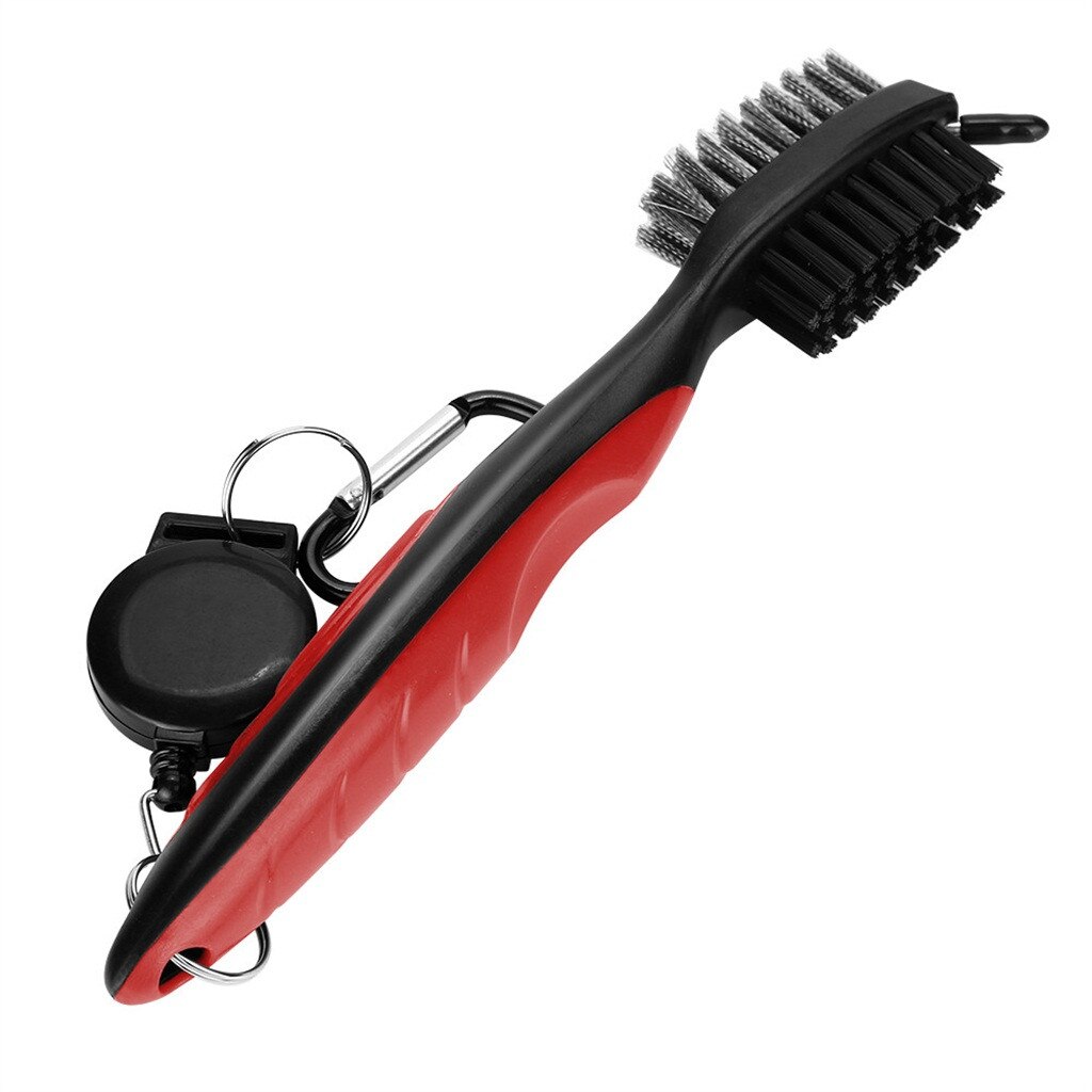 4 pièces Golf brosse de nettoyage Club rainure nettoyant rétractable tyrolienne mousqueton outil de pratique Golf accessoires Golf entraînement aides Fre