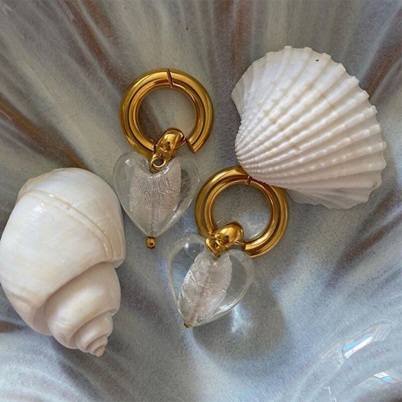 Valentijnsdag Rode Hart Gevormde Engel Oor Dangle Zilver Drop Oorbel Sieraden Vrouw