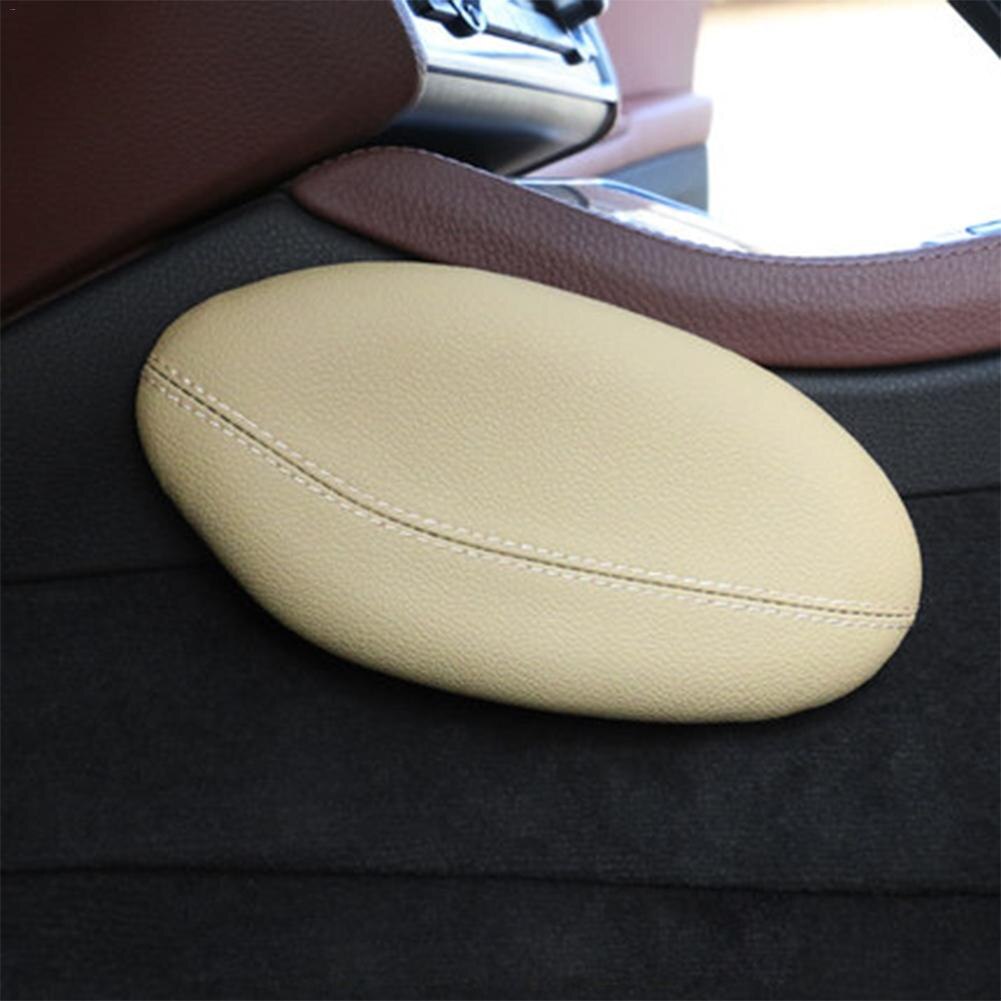 Car Leg Cushion Knee Pad Support Pillow Leg Support Car Seat Cushion Leather Leg Cushion Knee Pad Thigh Support Pillow Interior: Beige