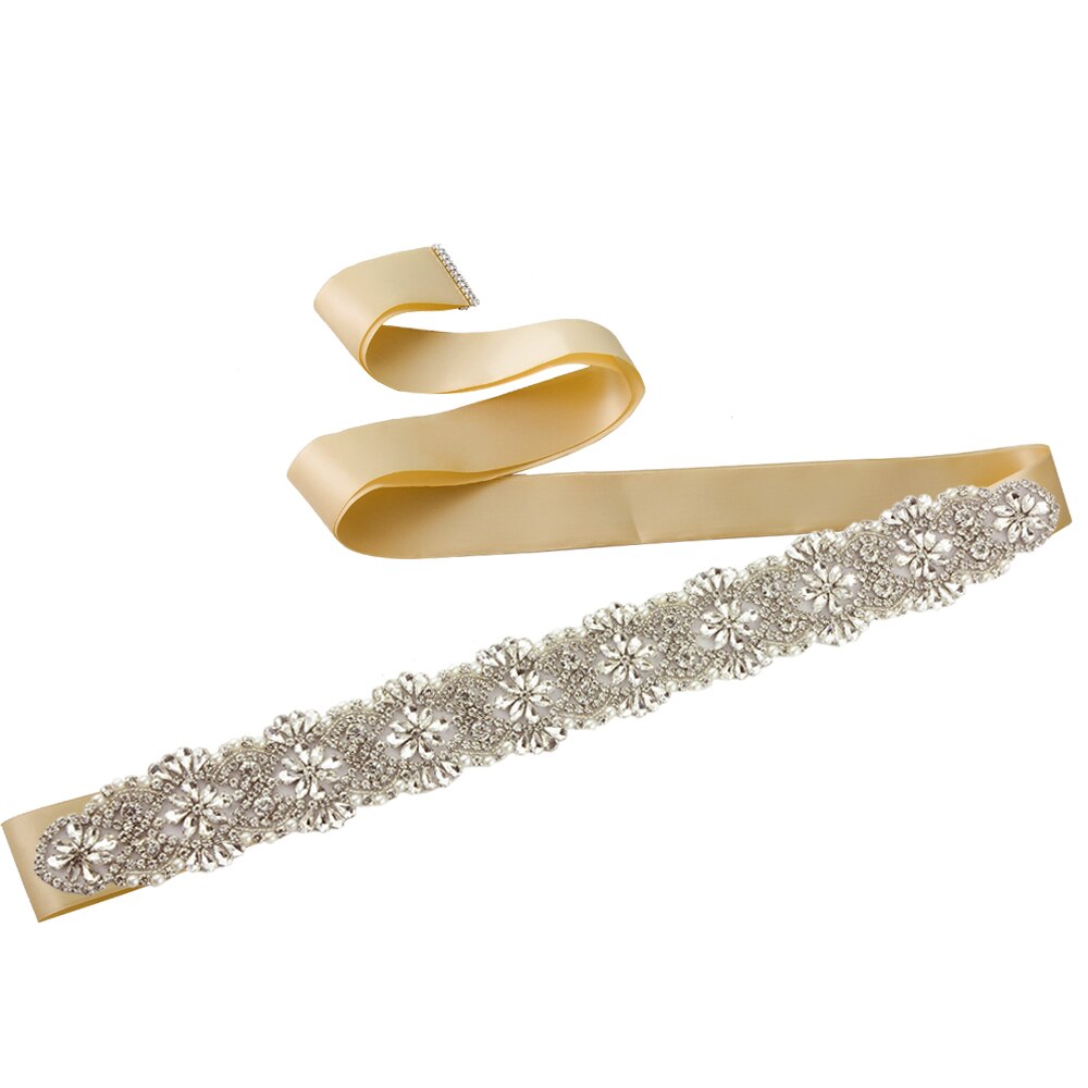 Sparkle Wide Rhinestone Belts For Women Pearl Wedding Belts Plus Size Bride Sash Belt Wedding Waist Belt Jeweled Belt for Dress: champagne