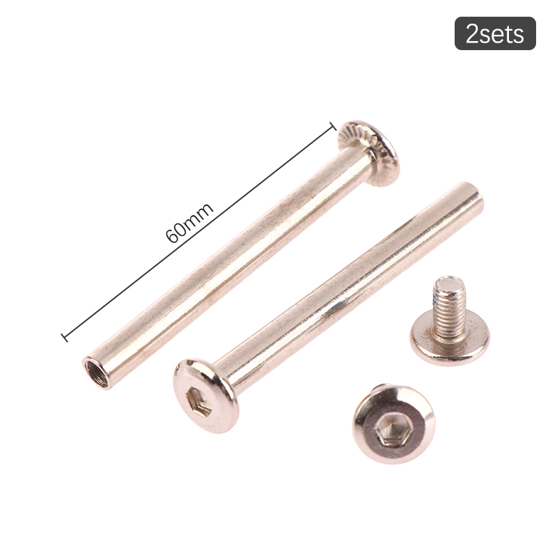 2sets Luggage Accessories Stainless Steel Luggage Screws Luggage Wheels Bolts: WHITE
