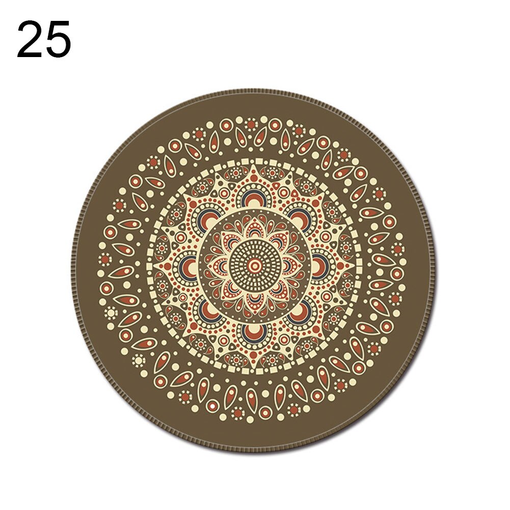 1PCS Vintage Bohemian Round Computer 3D Game Carpet Mouse Pad Mat Anti Slip Mousepad: 25
