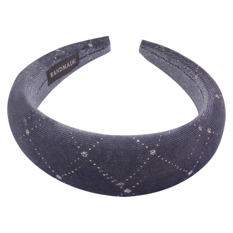 Candy Color Padded Wide Sponge Headband Glitter Velvet Hair Hoop Party Stretchy Thick Hairband Ladies Bezel Headpiece: 8