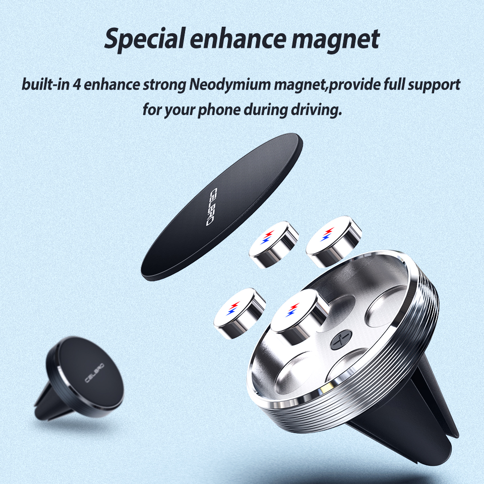 Magnetic Phone Holder for iPhone 7 Samsung S10 Note 10 plus Air Vent Car Phone Holder for Mobile Phone Xiaomi Mi 9 A3 Huawei P30