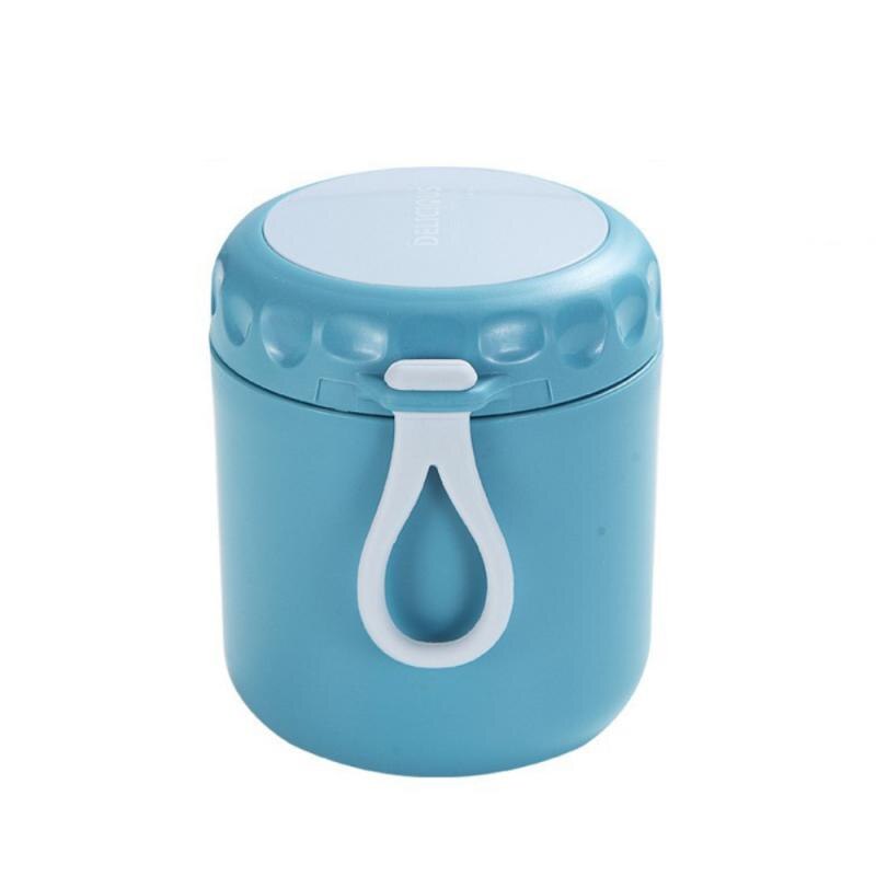 1Pcs 304 Roestvrij Staal Voedsel Thermische Jar Geïsoleerde Soep Thermos Containers Rvs Lunchbox Drinkbeker Lunchbox: blue