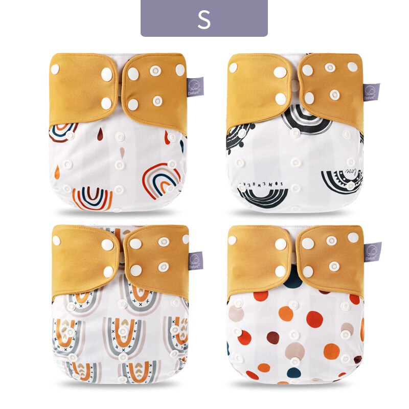 Culotte en tissu réutilisable 4 pièces, couche en tissu lavable pour l'entraînement des bébés, couches imperméables pour garçons et filles: Violet