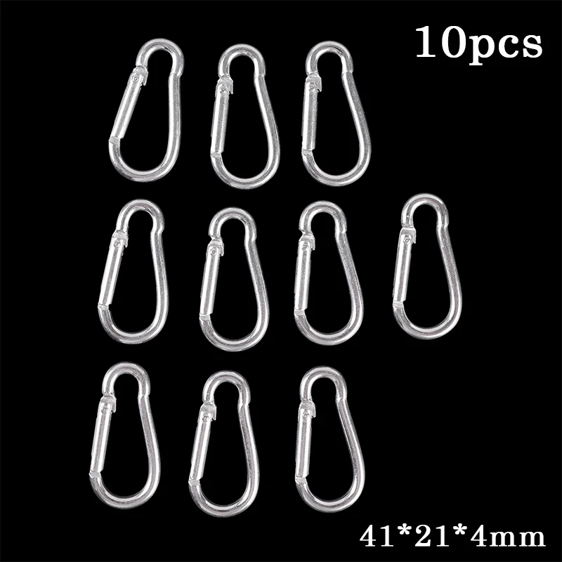 Fermoirs à ressort en métal, anneau torique, mousqueton ouvrable, porte-clés, anneaux, Clips de sac, crochet, chaîne de chien, connecteur de boucles pour bijoux à faire soi-même: Gris foncé