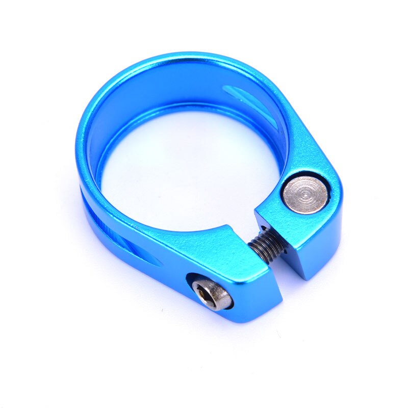 1 abrazadera de tija de sillín de bicicleta, piezas de repuesto de abrazadera de sillín de bicicleta, pinza de tubo: Azul