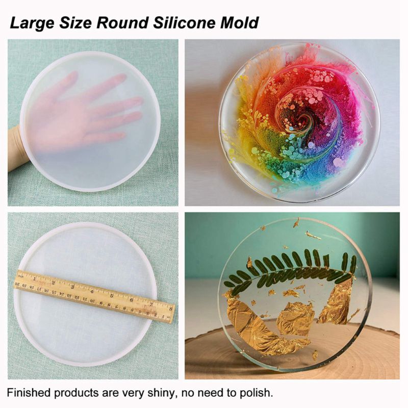 Silicone Resin Molds - Round, Square, Heart, Oval Shapes - Jewelry Making Tools Kit