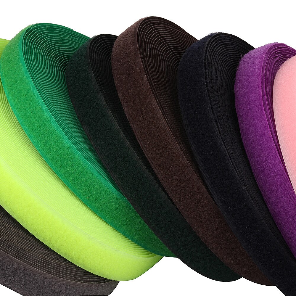 24 Kleuren Blend Klittenband Sluiting Klittenbandsluiting Tape Nylon Sticker Klittenbandsluitingen Lijm Met Voor Diy 20Mm