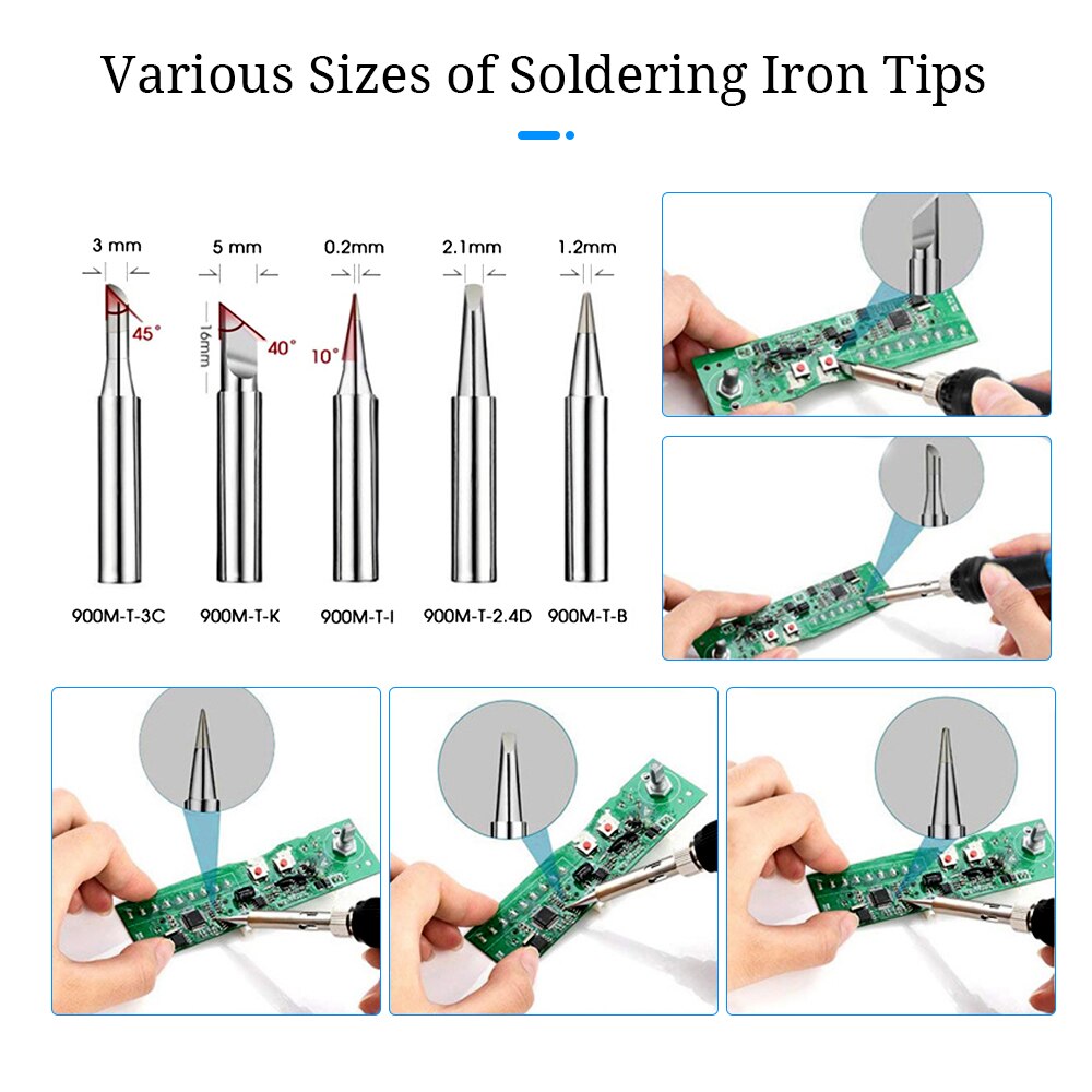 Digital Electric Soldering Iron Kit Welding Tools 110V 220V 60W 80W Ceramic Heat Temperature Adjustable Solder Iron Rework