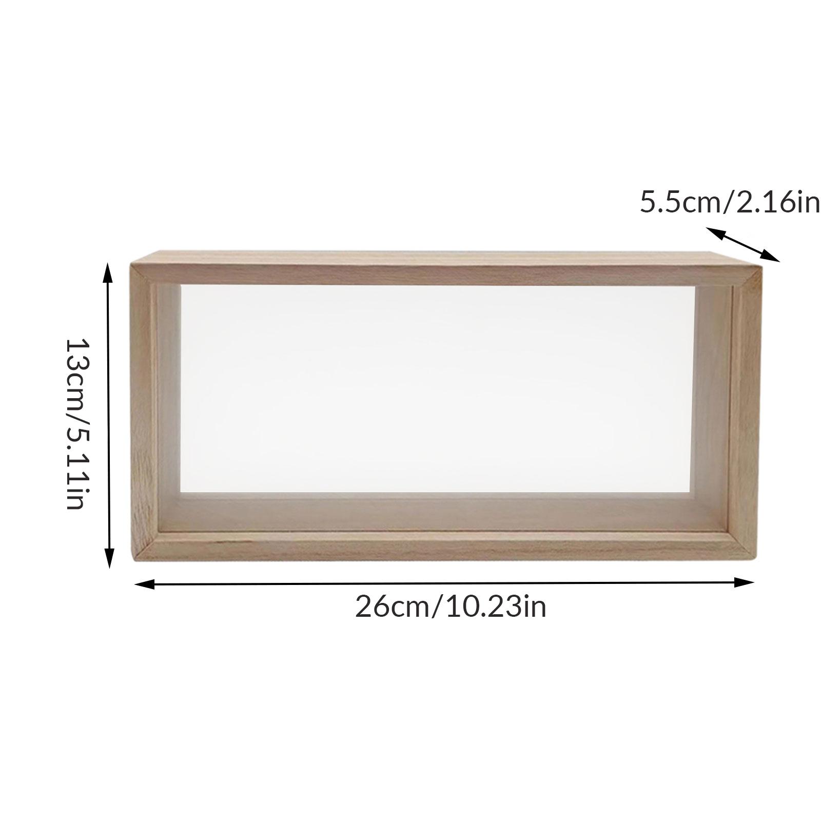 Shadow Box Frame Fotolijst voor gedroogde bloemen Houten diepe gedroogde bloemendisplayframe voor memorabilia Award Foto's Boeket: WHITE