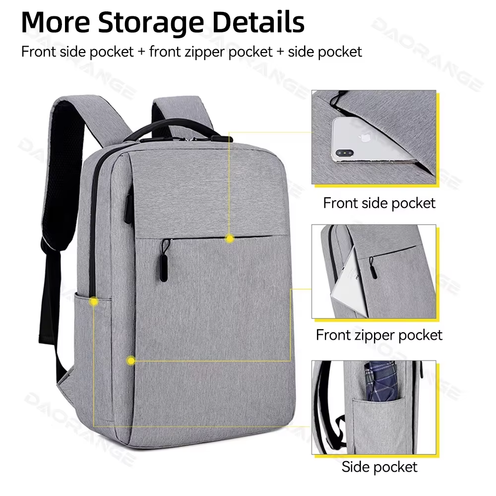 Laptopveske usb-ryggsekk til macbook luft pro lenovo asus hp dell stor kapasitet reise vanntett pc-deksel med flere lommer