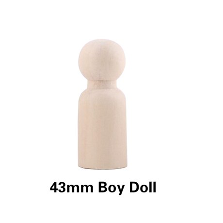 Baby Toys 10pcs Peg Dolls Maple Wood Wedding Dolls Home Decor Diy Nature Wooden Dolls Montessori Toy Baby Products 35/43/55/65mm: 43mm Boys