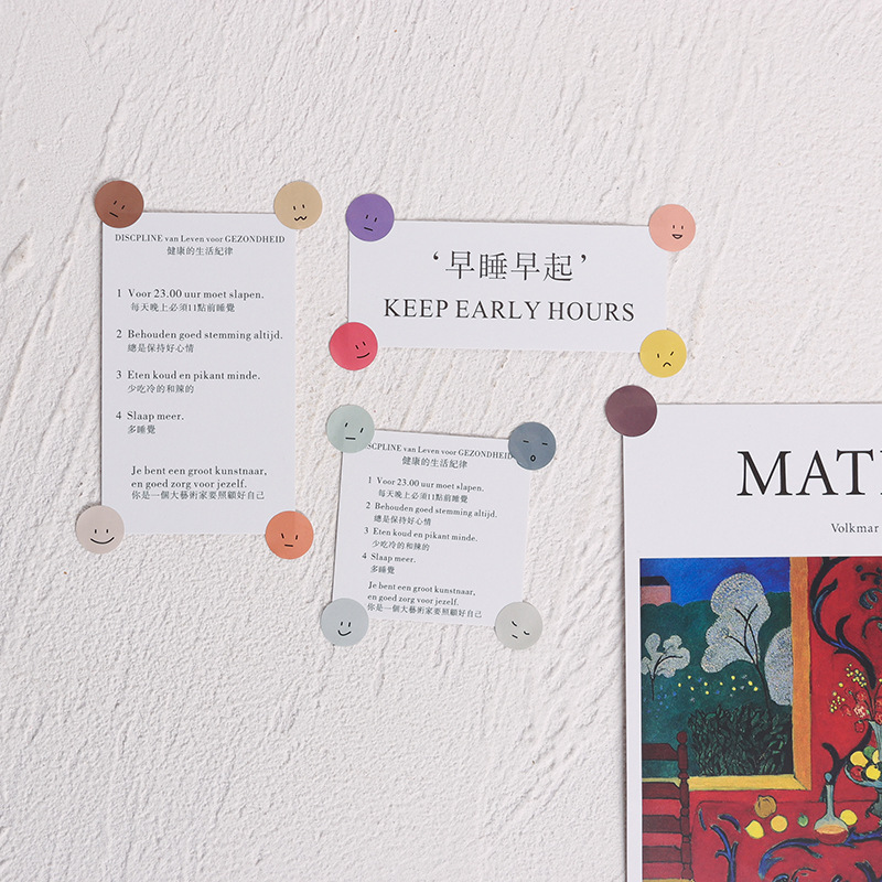 Ljus färg gradient prick smiley klistermärken diy scrapbook album mobiltelefon väggdekoration tätning dekoration klistermärken