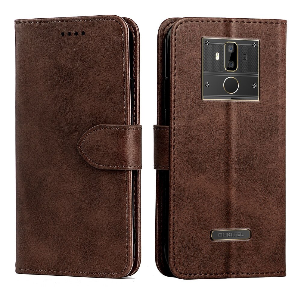 SRHE Cover For Oukitel K7 Case Flip Leather Luxury Silicone Magnet Wallet On Case For Oukitel K7 Cover Cases Capa: Brown