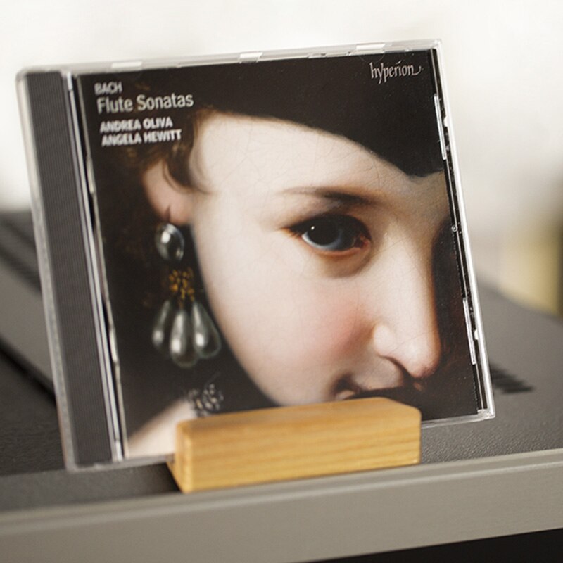 CD LP Vinyl Record Rack Holder Desk Record Storage Record Display Stand Solid Wooen LP Album Deskop