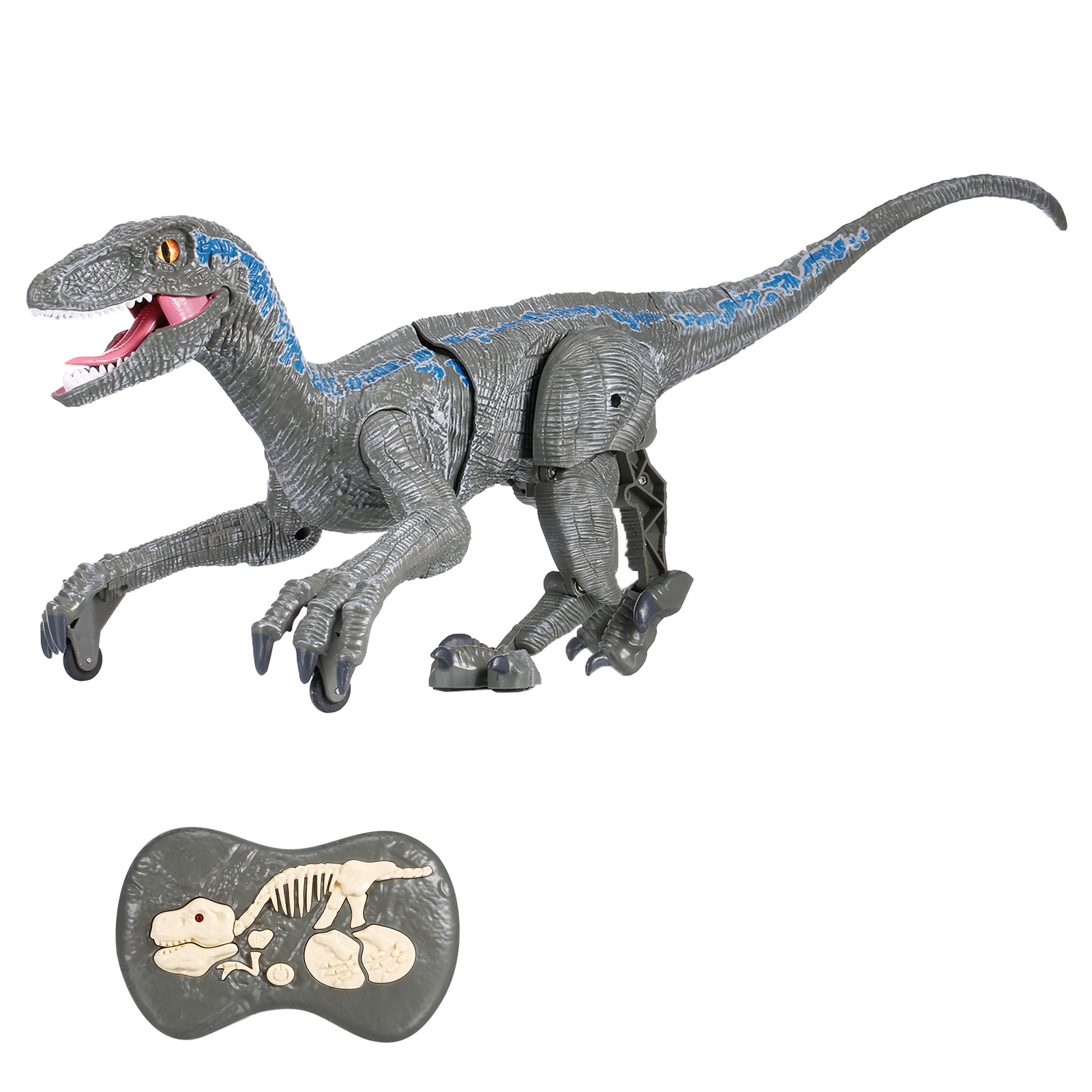 SM180 Remote Control Dinosauria Velociraptor Toy Big Walking Velociraptor LED Light Roaring 2.4 Ghz Simulation RC Velociraptor