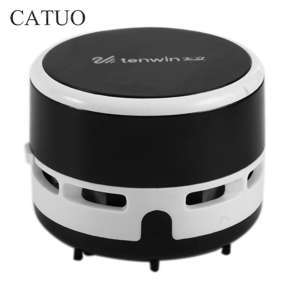 Desktop Vacuum Cleaner Small Size Clean Scraps Machine Portable Dust Collector For Notebook Computer Keyboard: Black