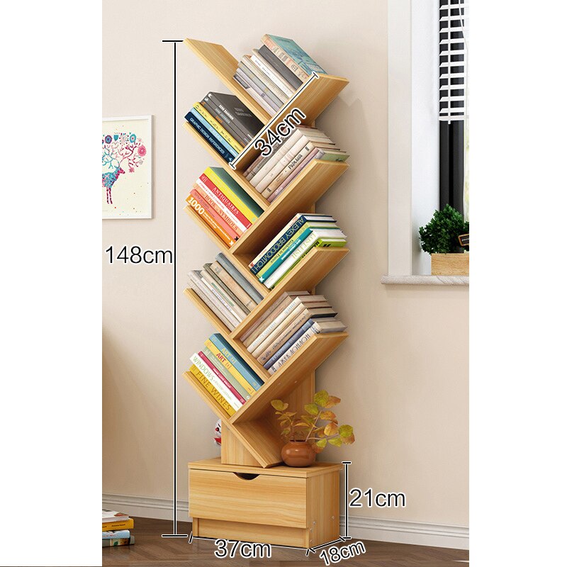 Ten-Layer Tree-Shaped Bookshelf Storage Rack Wear-Resistant And Waterproof Bookcase Simple Shelf