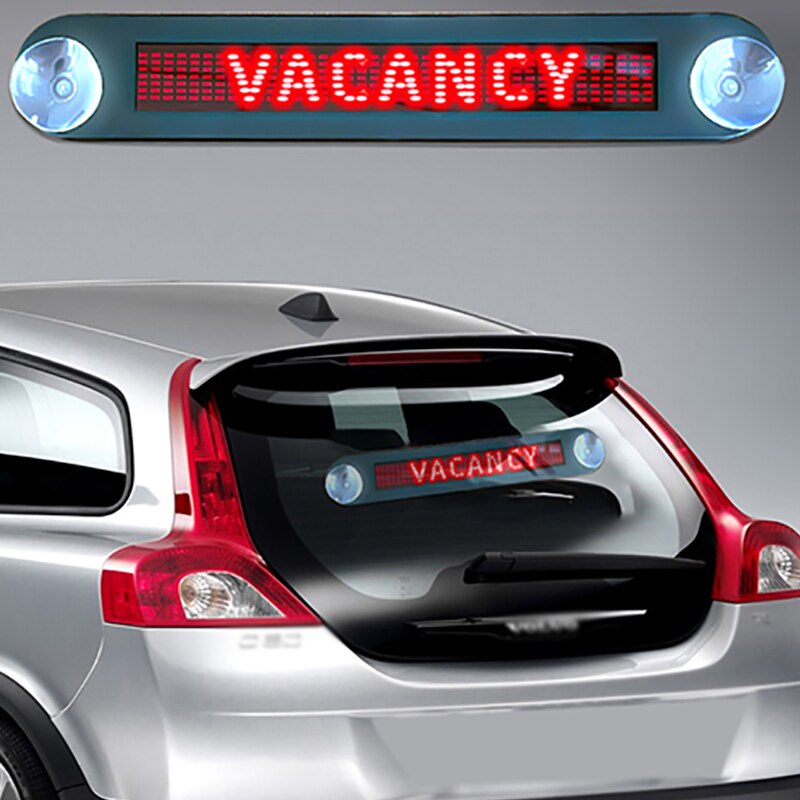 Z740 11.8*1.2inch 30*5CM Mini LED Car Display Light Scrolling Message Remote Control Programmable LED Billboard Shop Open Sign