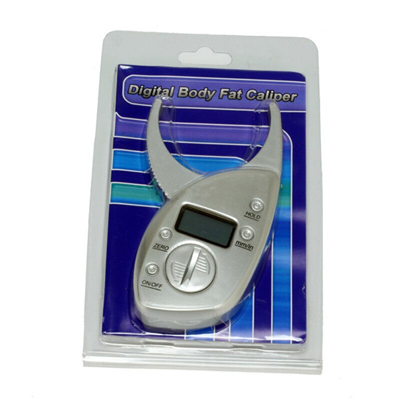 Digital Body Fat Caliper Skinfold Caliper LCD Display Analyzer Tape Measure Pack Slimming Scales Loss Weight Anti-slip Handle