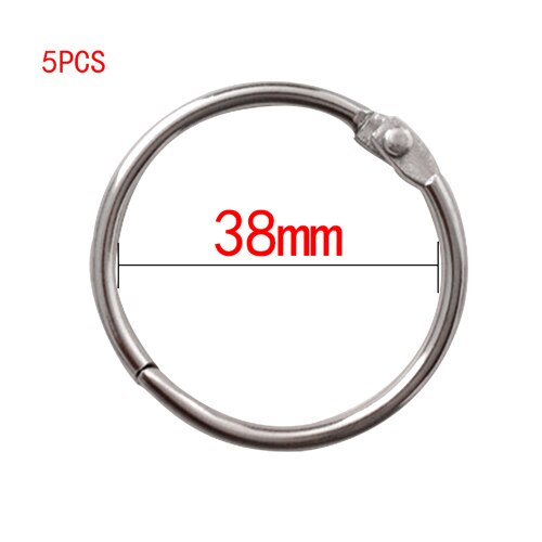 Metal 2/3/5/10Pcs Metal Ring Binder 15 - 80mm DIY Albums Loose-leaf Book Hoops Opening Office Binding Supplie Photo Album: 38mm