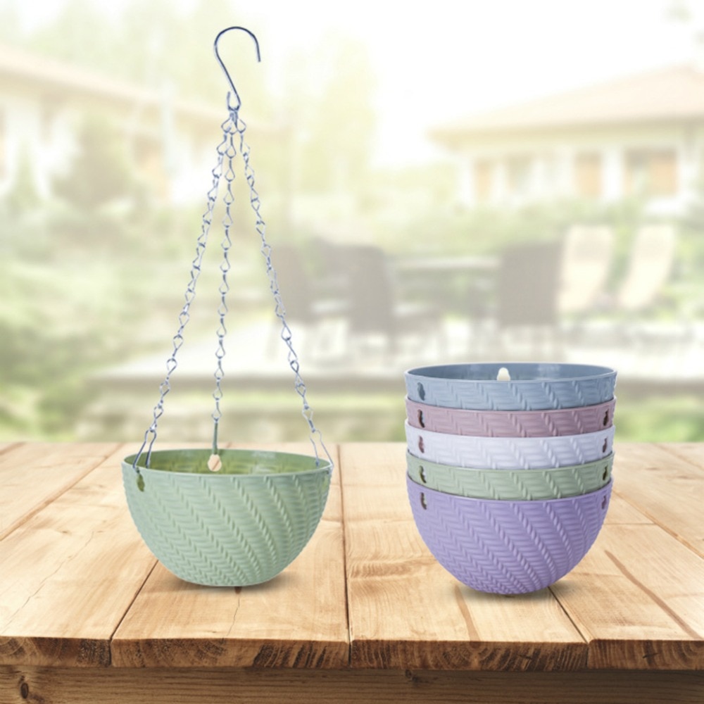 Olly & Rose Oxford Plant Pot Plastic Set of 2 Plant Pots Indoor Outdoor Garden Home Plant Pots Hardened Resin (Black, 14 cm