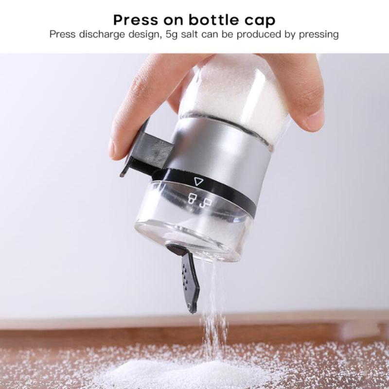 Push-type Salt Dispenser Spice Shaker salt shaker salt and pepper spice jar spice container Kitchen supplies