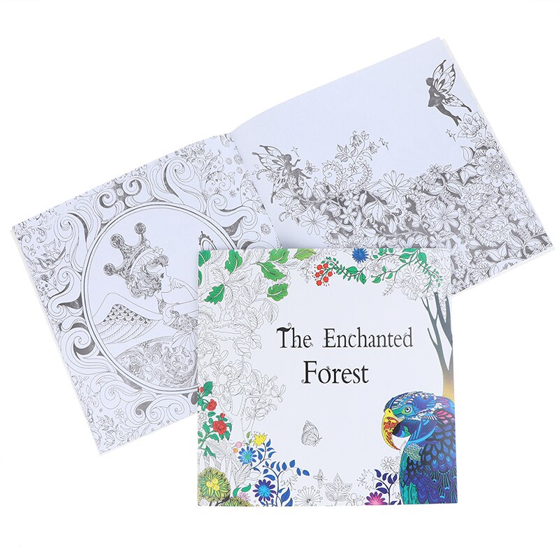 Anti-Stress Kleurboek Voor Kinderen Volwassen Stress Doden Tijd Schilderen Art Boek Magische Bos Fantasie Droom Wonderland