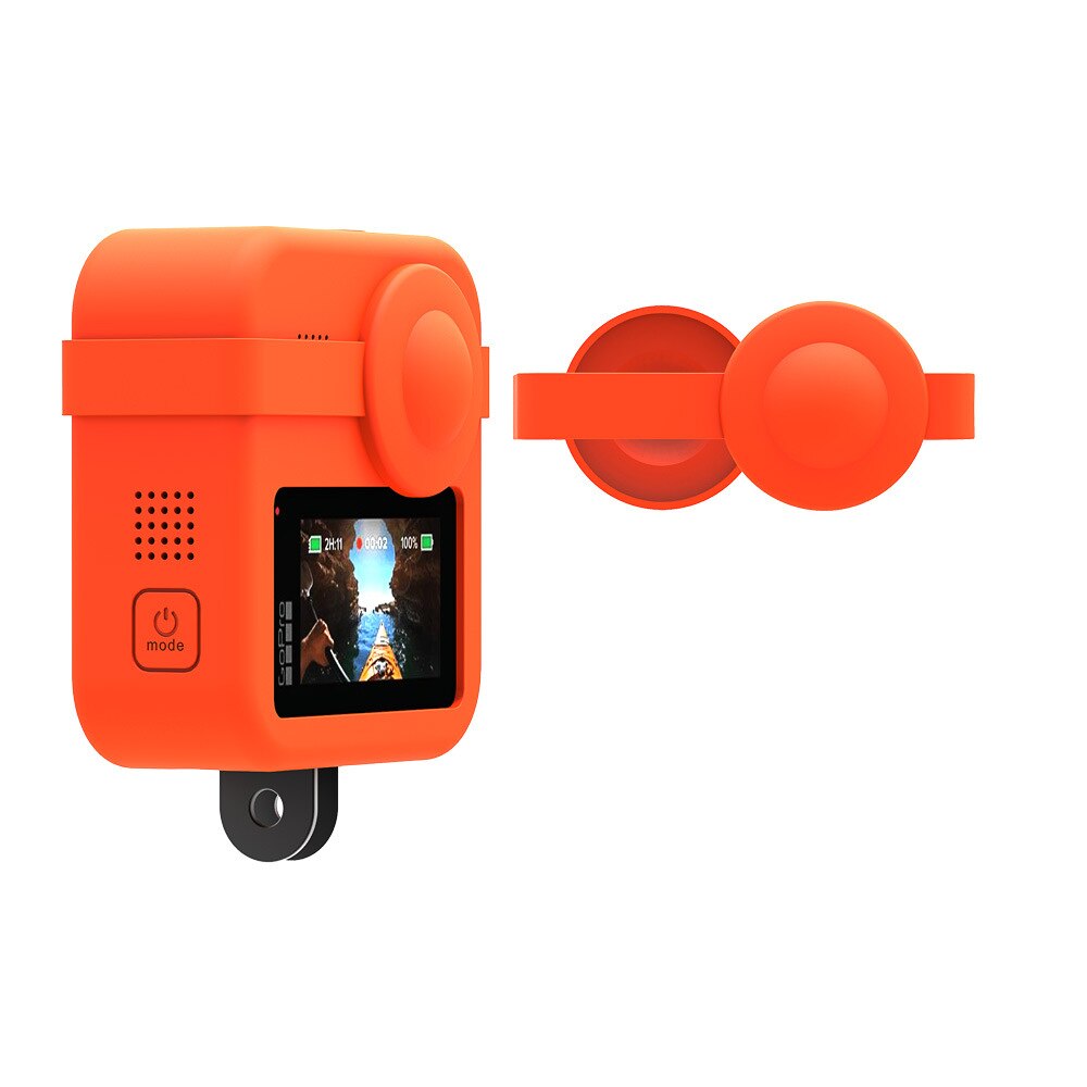 For gopro max tilbehør beskyttende silikonetui myk gummi silikagel + objektivdekselbeskytterhus for go pro 360 kamera