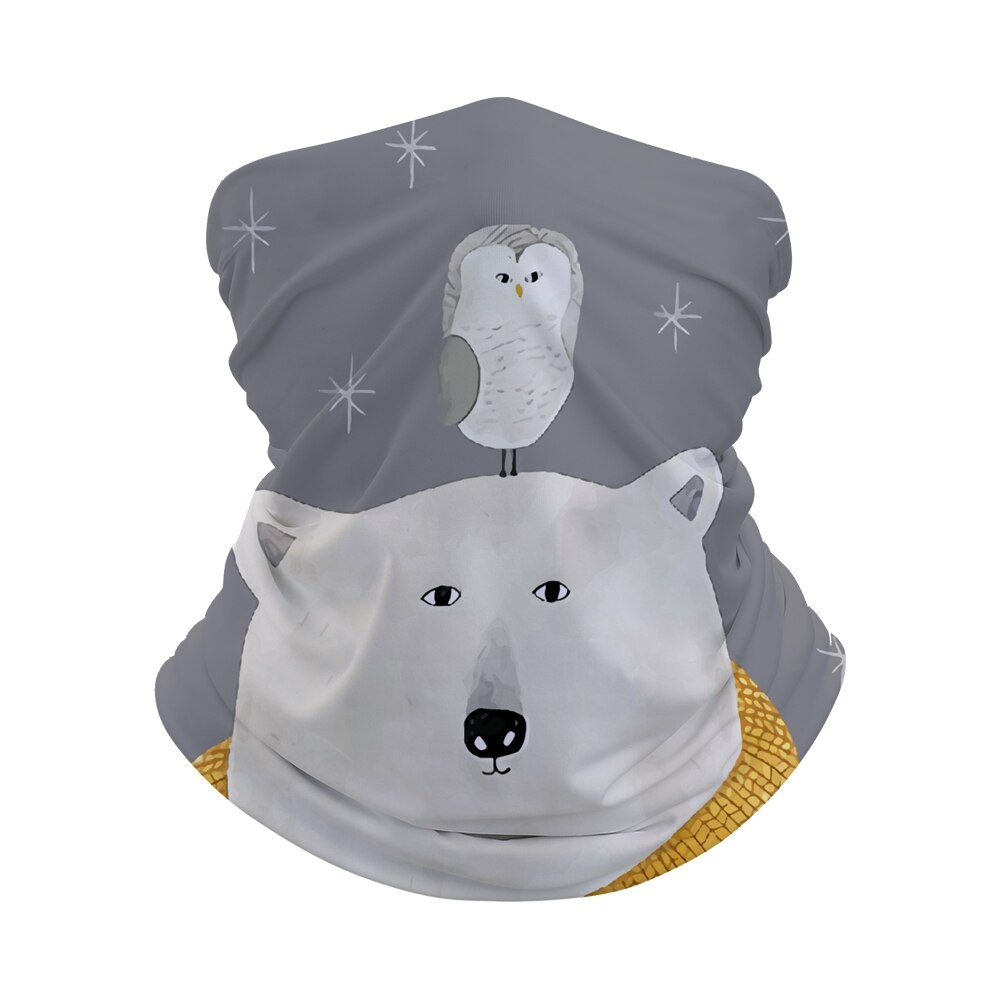 Bandana sans couture avec animaux à petits yeux pour enfants, bandeau, masque facial, écharpe tubulaire, cagoule, couvre-chef: F