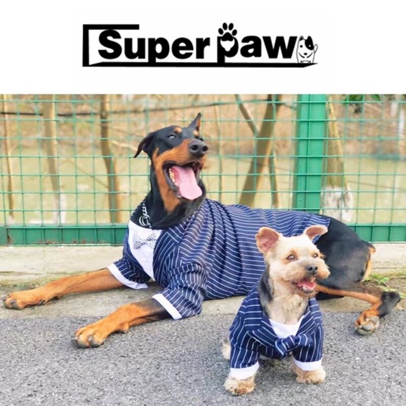 Ropa Formal para perro mascota, traje de boda, traje de esmoquin, ropa para perros pequeños, medianos, Carlino, Doberman, pajarita de Bulldog Francés HYC02
