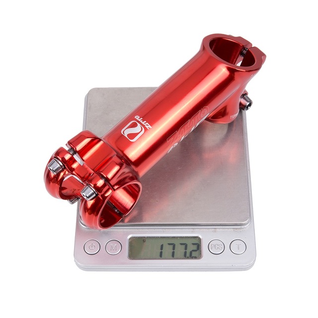 MTB 70 90 110mm 35 grados de alta resistencia ligero 31,8mm vástago pulido para XC AM Mountain Road Bike piezas de bicicleta brillante: Red 110mm