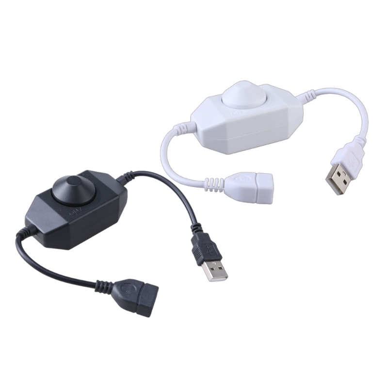 USB LED Knob Dimmer DC5V Ribbon Brightness Adjustable Switches Controller Connectors For LED Strips Light USB Fan