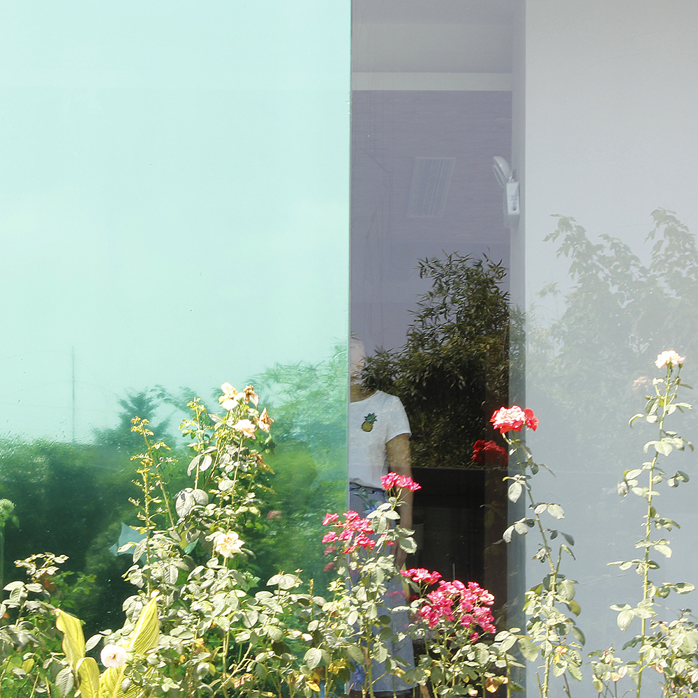 Sunice 60 inx 20in sølv & grøn reflekterende vinduesfilm hjemmekontor privatliv dekorativ solfarvet varmekontrol anti-uv indretning