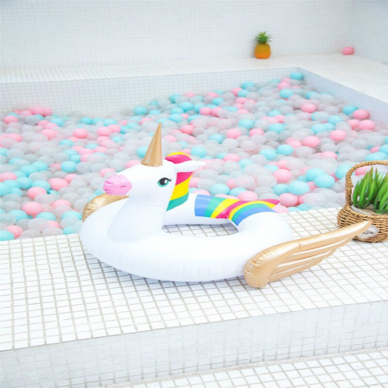 Zomer Split Kinderen Flamingo Krab Eenhoorn Zwemmen Ring Kindje Reddingsboei Zwemmen Ring Voor Kinderen Water Sport: unicorn