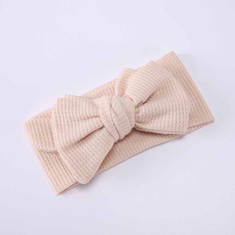 Ins Baby Hoofdband Big Bows Tulband Meisje Hoofdbanden Winter Haaraccessoires Kids Wafel Haarband Peuter Headwraps Dubbele Laag: 6