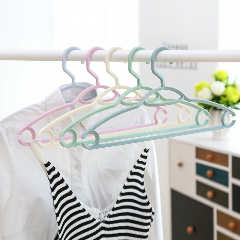 Non-slip Plastic Clothes Hanger Space Saving Coat Dress Hanger Laundry Storage Drying Hanger with Hook Towel Pant Hanger Rack