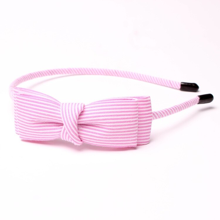 Korea Striped Bow Headband for Women Rhinestone Hairband Beads Bezel Girls Hair Accessories Simple Headwear: 05