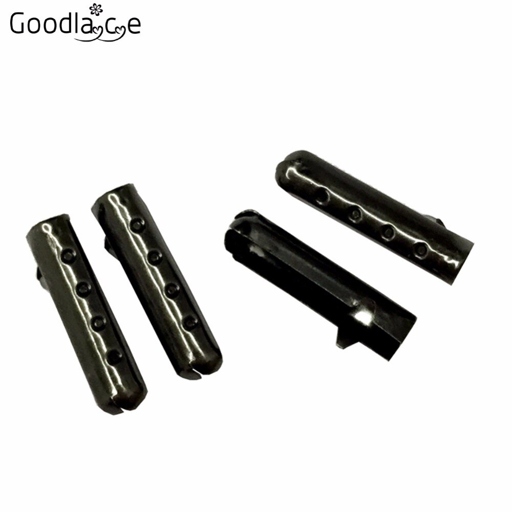 100 PCS Set Metal Aglets DIY Shoelaces Repair Replacement Shoe Lace Tips Head