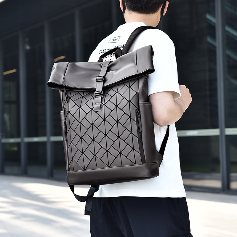 Mochila moderna, bolsa de ombro elegante, mochila casual para laptop, design gradiente moderno para uso diário, viagens e adolescentes