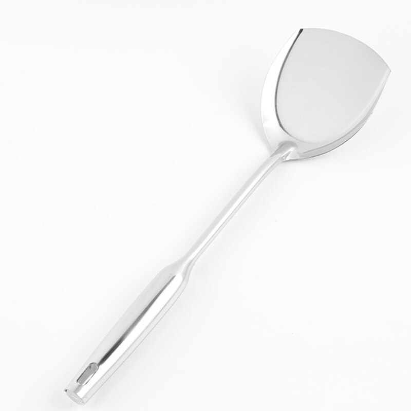 Cuchara de acero inoxidable para sopa, juego de cucharón, espátula, pala, platillos, cuchara para cocina, utensilios: A