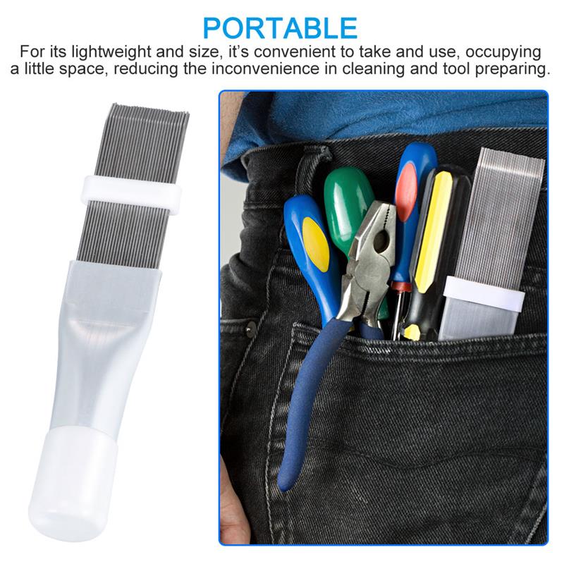 Condensor Kam Roestvrij Staal Fin Kam Borstel Voor Airconditioner Blade Cooling Rechttrekken Schoonmaken Tool Reparatie Tools