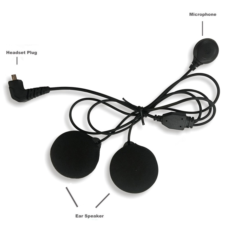 FreedConn T-MAX Soft Wire Microphone & Speaker Cable for Motorcycle Full face and Intergral Helmet Bluetooth Interphone Headset